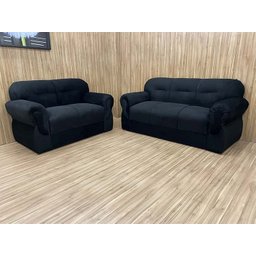 Sofá 2 e 3 Lugares Preto 601 Viena - 3