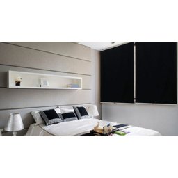 Cortina Persiana Rolô Blackout Preto 1,20 M x 1,40 M - 1
