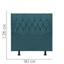 Ver imagem 2 de Cabeceira Estofada Istambul Capitonê 90cm Solteiro Box Quarto Suede Azul Turquesa - Gat Magazine