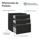 Ver imagem 3 de Balcão de Cozinha 60 Cm 3 Gavetas Suspenso Preto Nice Madesa Preto