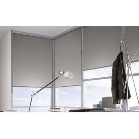 Cortina Persiana Rolô Blackout Cinza 1,40 M x 1,60 M