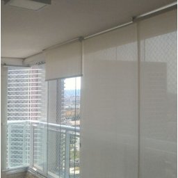 Cortina Persiana Rolô Tela Solar 5% Branco Off White 1,60 m x 1,40 m - 1