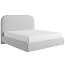 Ver imagem 2 de Cama Casal Flutuante com Cabeceira 140cm Aura W01 Linho Cinza - Lyam Decor