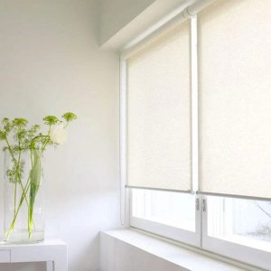 Cortina Persiana Rolô Tela Solar 5% Branco Off White 1,50 m x 2,20 m