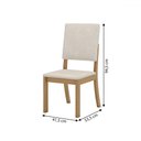 Ver imagem 4 de Mesa de Jantar 4 Lugares Sales/milla com Vidro Nature/off White/linho - Pnr Móveis