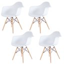 Ver imagem 1 de Kit 4 Poltronas Decorativas Charles Eames Eiffel 132pp Cor:branco