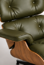 Ver imagem 5 de Poltrona Charles Eames com Puff - Freijó em Couro Verde Militar