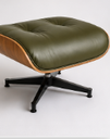Ver imagem 6 de Poltrona Charles Eames com Puff - Freijó em Couro Verde Militar