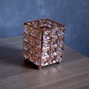 Ver imagem 2 de Porta Objeto Decorativo Dourado de Cobre 12x09x09 - Indo Decorar