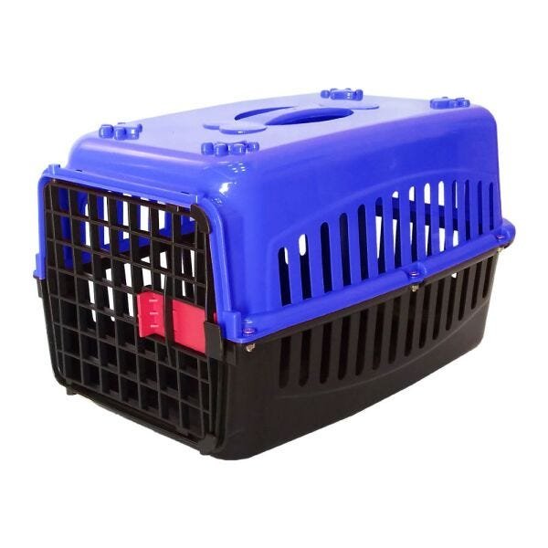 Caixa de transporte para cachorros n2 tampa colorida - Azul - 1
