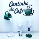 Ver imagem 1 de Kit Decorativo Cantinho do Café - Robert Plant Xícara Flutuante e Letreiro - Branco com Verde