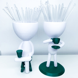 Kit Decorativo Cantinho do Café - Robert Plant Xícara Flutuante e Letreiro - Branco com Verde - 2