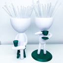 Ver imagem 2 de Kit Decorativo Cantinho do Café - Robert Plant Xícara Flutuante e Letreiro - Branco com Verde