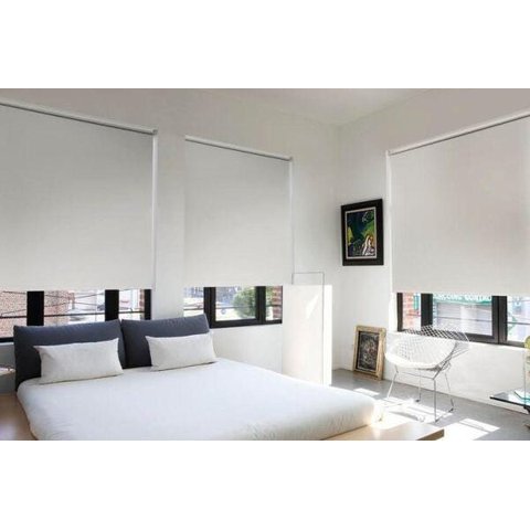 Cortina Persiana Rolô Blackout Branco 1,50 M x 1,00 M