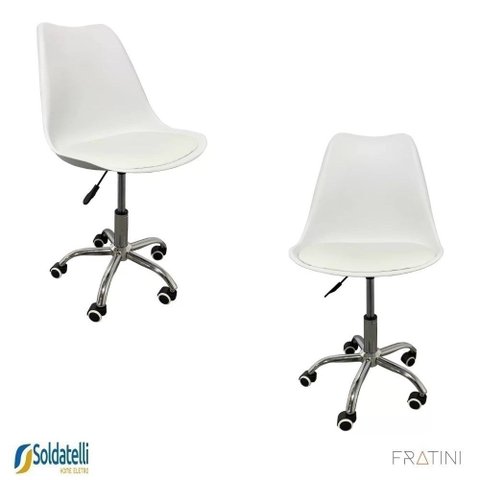 Kit 2 Cadeiras Office Giratória Chicago Pu Várias Cores - Fratini