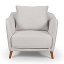 Ver imagem 7 de Conjunto Sofá Living Hórus e Poltronas Tecido Composê Linho Cru e Marrom Terracota 2,00m