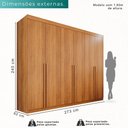 Ver mais imagens de Guarda-Roupa Dubai 6 Portas 8 Gavetas MDF Mais Móveis