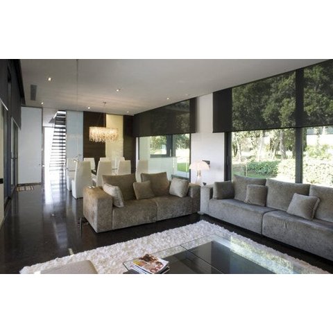 Cortina Persiana Rolô Tela Solar 3% Preto 1,70 m x 1,80 m