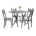 Ver imagem 1 de Conjunto De Mesa Itália New Com 4 Cadeiras 1,00m Artefamol