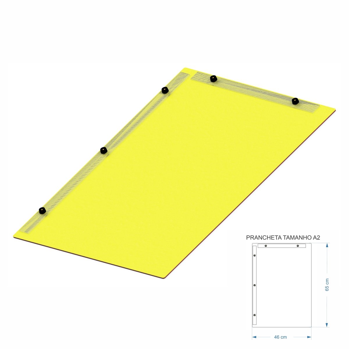 Prancheta Desenho Técnico Arquitetura Engenharia Amarelo A2