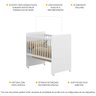 Mini Berço Moisés com Colchão - Branco/Bianco - 3