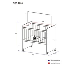 Mini Berço Moisés com Colchão - Branco/Bianco - 4