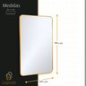 Espelho Decorativo Retangular Dourado com Moldura em Alumínio 90 X 60 Cm - 8