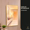Espelho Decorativo Retangular Dourado com Moldura em Alumínio 90 X 60 Cm - 2