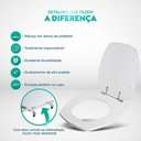 Ver imagem 3 de Assento Sanitário Poliester Perola Decorado Golfinho e Conchas para Vaso Pettra