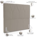 Ver imagem 3 de Cabeceira Cama Box Quenn 160 cm Aurora W01 Bouclê Bege - Lyam Decor
