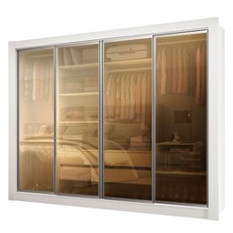 Guarda-Roupa Kremlin Reflex Madesa 4 Portas de Correr Branco Cor:Branco - 2