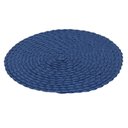 Ver imagem 3 de JOGO LUGAR AMERICANO REDONDO AZUL 38CM FEITO À MÃO SOUSPLAT DECORAÇÃO MESA JANTAR DESCANSO PRATO