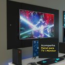 Ver imagem 5 de Mesa para Computador Gamer Madesa 9409 e Painel para TV até 58 Polegadas Branco/Preto Cor:Branco/Pre