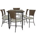 Ver imagem 1 de 6 Cadeiras Gramado Jantar Mesa Jogo De Área Jardim Móveis Interno e Externo Em Fibra Sintética.