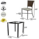 Ver imagem 3 de 6 Cadeiras Gramado Jantar Mesa Jogo De Área Jardim Móveis Interno e Externo Em Fibra Sintética.