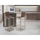 Ver imagem 2 de Kit 2 Banquetas Tubulares Premium - Gol Decor Courino Marrom/champagne