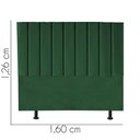 Ver imagem 3 de Cabeceira Estofada Carla 160cm Queen Size para Cama Box Quarto Suede Verde - Gat Magazine