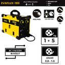 Ver imagem 3 de Máquina de Solda Multiprocesso Mig, Mig sem Gás, Tig e Eletrodo Evaflux-180 Bivolt Evald-bivolt