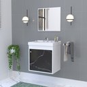 Ver imagem 1 de Kit Gabinete Banheiro Armario Cuba Pia com Espelheira - Veneto