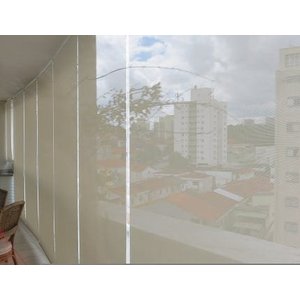 Cortina Persiana Rolô Tela Solar 3% Bege 1,60 m x 1,20 m
