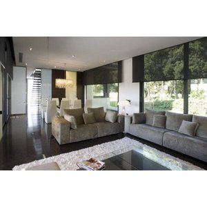 Cortina Persiana Rolô Tela Solar 5% Preto 1,70 m x 1,20 m