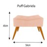 Puff Decorativo Gabriela Suede Rosa Pés Palito para Sentar - 2