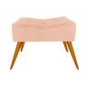 Puff Decorativo Gabriela Suede Rosa Pés Palito para Sentar - 1