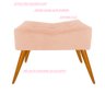 Puff Decorativo Gabriela Suede Rosa Pés Palito para Sentar - 3