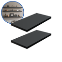 Ver imagem 2 de Kit 2 Prateleira Preta 30X15 + Suporte Flutuante Mdf Organizadora Decoração Cozinha Banheiro Sala