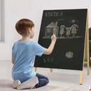 Ver mais imagens de Lousa Cavalete Quadro Negro Expositor MDF Infantil Desenho Restaurante Padaria Bar Lanchonete Suport