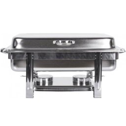 Rechaud inox 3 cubas 13 litros banho-maria dobradiças Richoa - 6