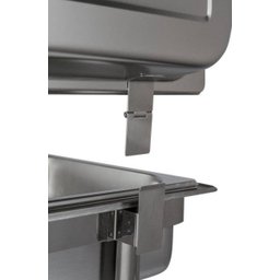 Rechaud inox 3 cubas 13 litros banho-maria dobradiças Richoa - 5