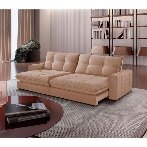 Sofá Firenze Linho 02 Módulos de 120cm B25cm Meu Sofá Online A226 Linho Bege