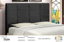 Ver imagem 3 de Cabeceira Casal 144 Cm New Style Preto para Cama Box Estofada - Jbe Móveis
